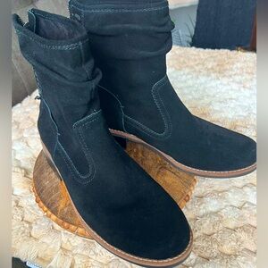 Black Suede Women's Boots Lucca Lane Carolsue Womens Studded Slouchy Booties 8.5